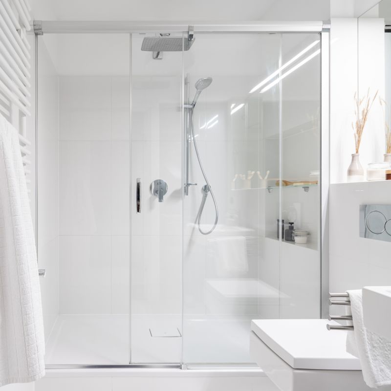 Minimalist Shower with Matte Fixtures